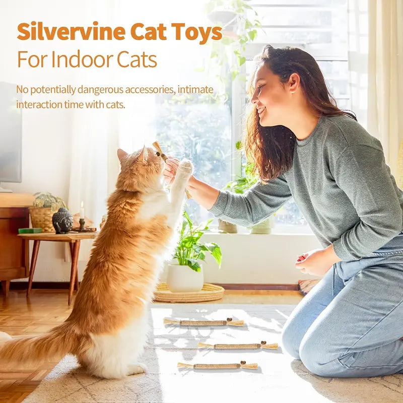 Edertas Natural Cat Chew Toy – Reduce Boredom, Support Cleaner Teeth