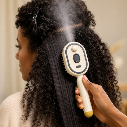 BBOJI Anti-Frizz Spray Massage Comb & Hair Oil Set
