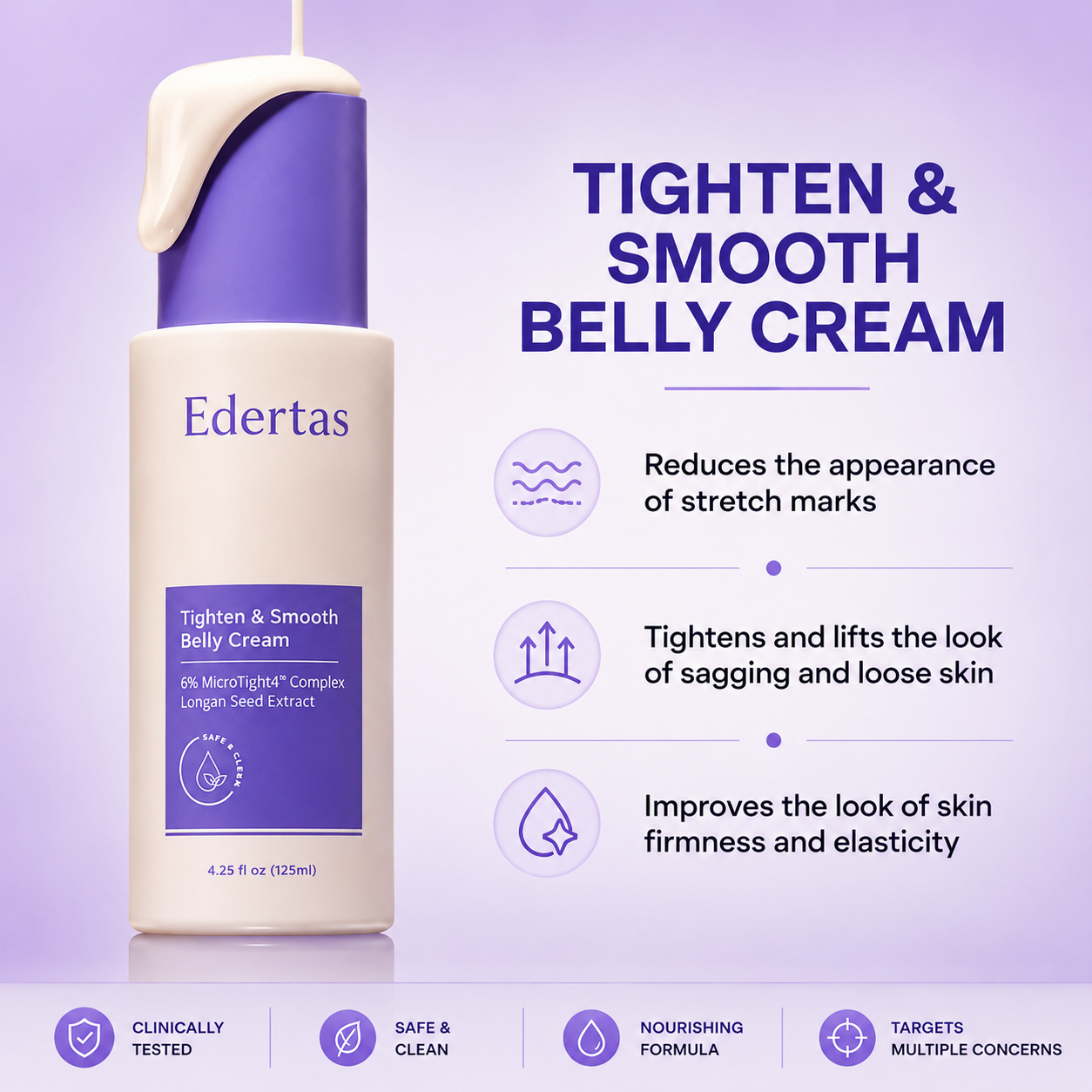 Edertas Firming Belly Cream – For Smoother, Tighter-Looking Skin
