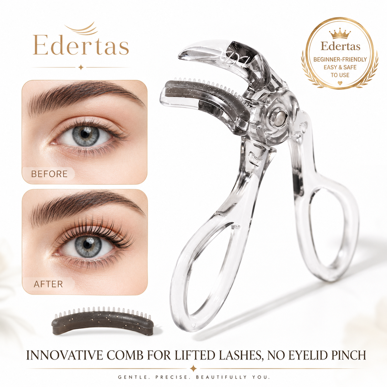 Edertas 2-in-1 Wide-Angle Lash Curler Set