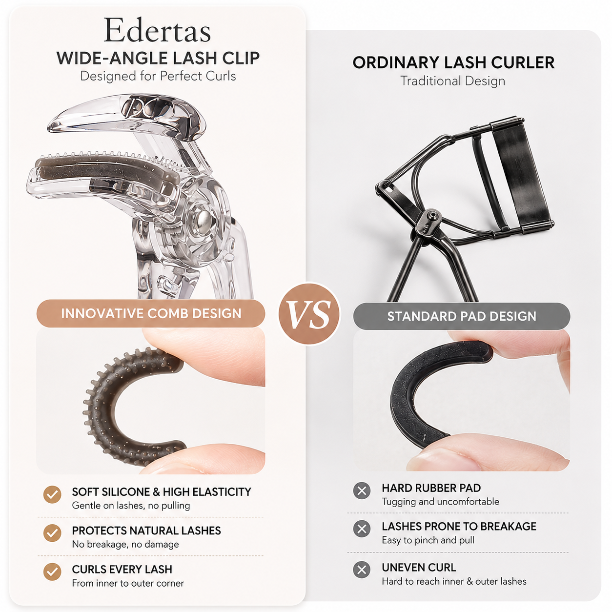 Edertas 2-in-1 Wide-Angle Lash Curler Set