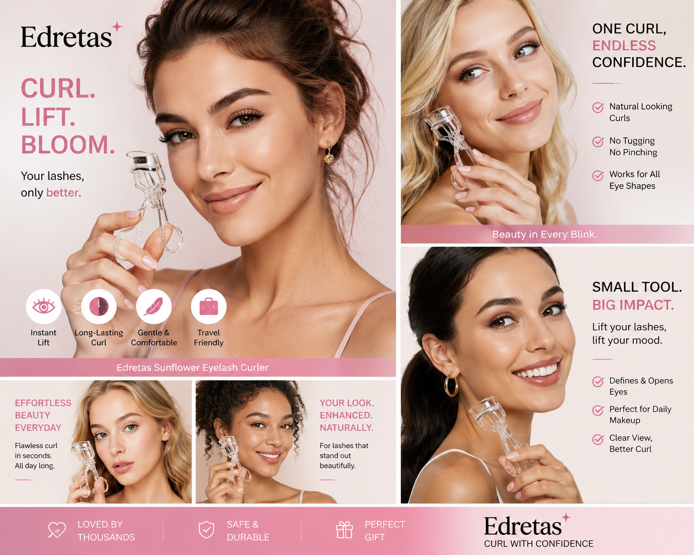 Edertas 2-in-1 Wide-Angle Lash Curler Set