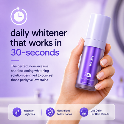 Hismiles Purple Toothpaste – Color Correcting Teeth Brightener