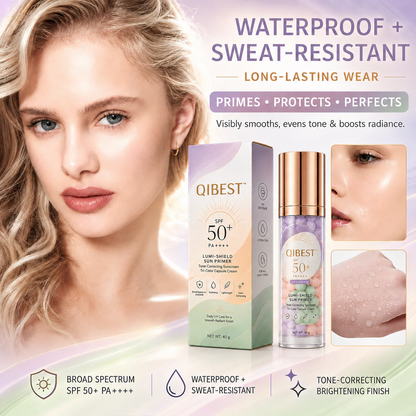 QIBEST Tri-Color Capsule SPF 50+ Sunscreen Primer