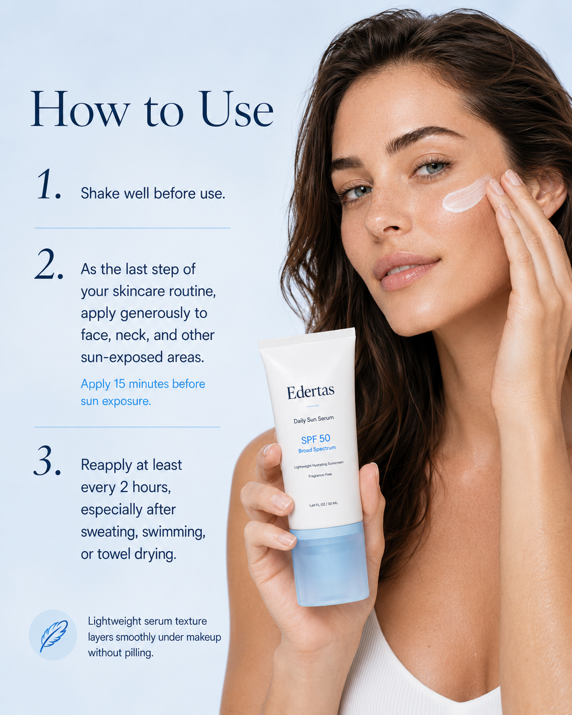 Edertas SPF 50 Daily Sun Serum