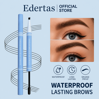 Edertas 2-in-1 Eyebrow Pen with Spoolie – Define, Fill & Blend