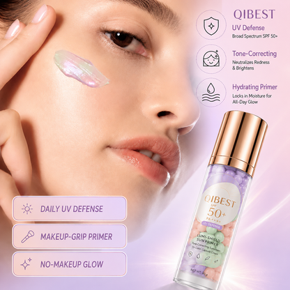 QIBEST Tri-Color Capsule SPF 50+ Sunscreen Primer