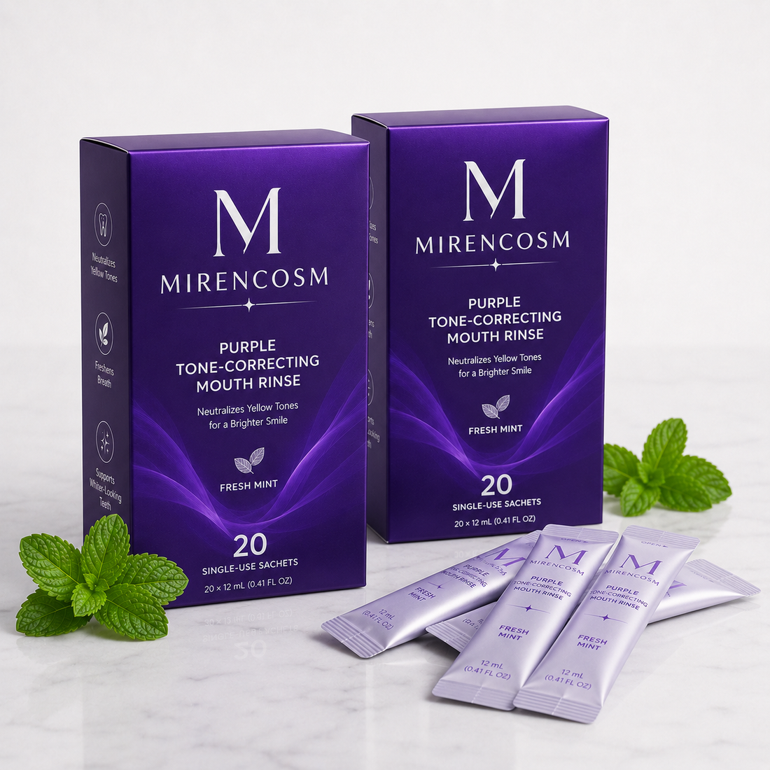 Purple Mouthwash - Sachets 20 Pack - Peroxide-Free